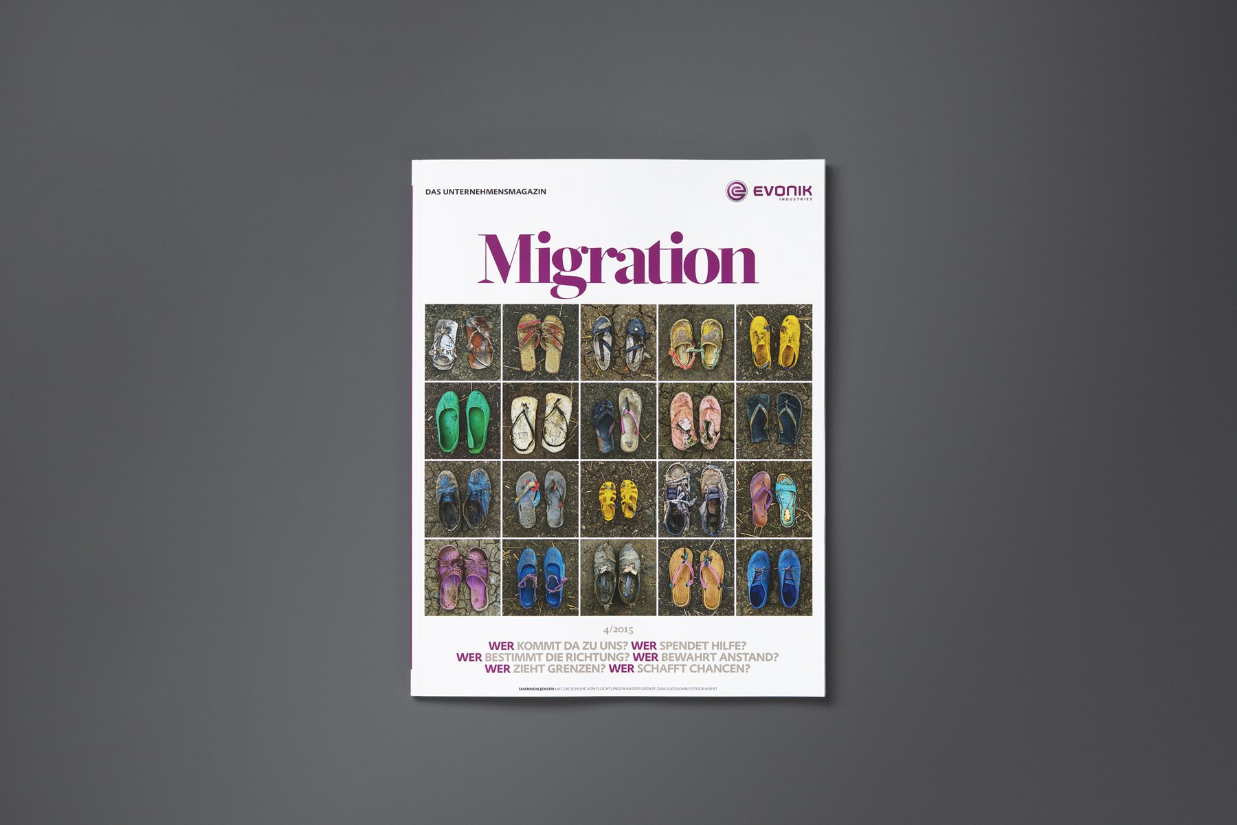 Evonik-Magazin mit dem Titelthema Migration