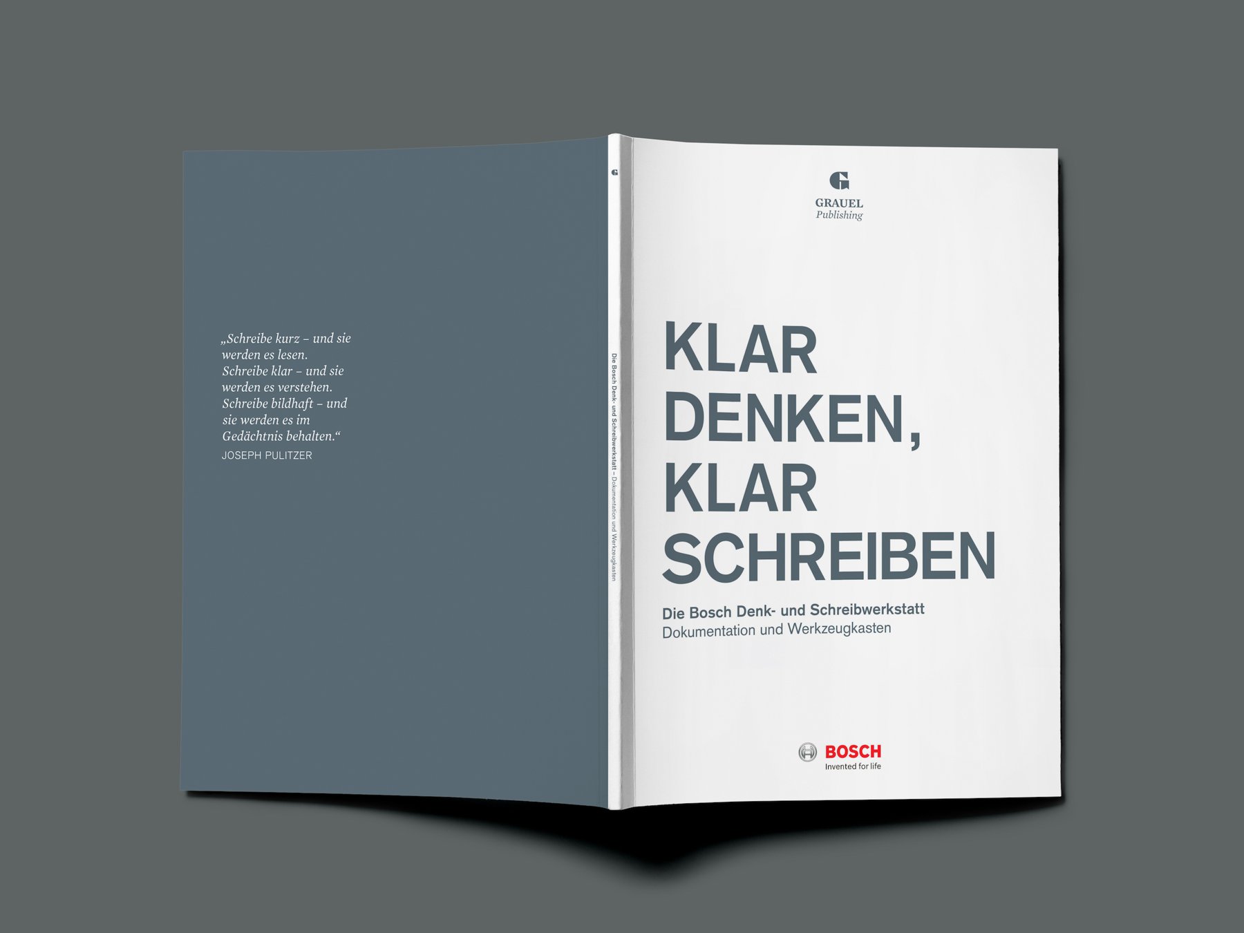 Buchumschlag „Klar denken, klar schreiben“ der Bosch Schreibwerkstatt